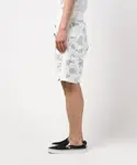 BAPE streetwear brand shark head glow-in-the-dark shorts with side paneling