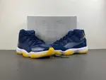 Air Jordan 11 Retro Legend Blue, White, Midnight Blue, White, and Yellow (Style Code: AT7802-115)
