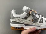 Louis Vuitton LV trainer, white-grey-brown