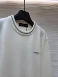LOUIS VUITTON Letter Embroidery Color Block Striped Wool Knit Sweater