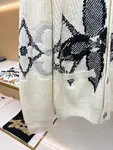 LOUIS VUITTON Ski Collection Patterned Single-Breasted Cardigan V-Neck Knit Sweater