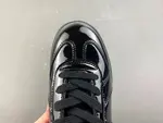 Maison Margiela Replica All-Black Glossy Leather Low-Top Sneakers (Style No. S58WS0109)