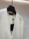 LOUIS VUITTON Ski Collection Patterned Single-Breasted Cardigan V-Neck Knit Sweater
