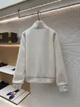 LOUIS VUITTON Stand Collar Jacquard Logo Fleece Jacket