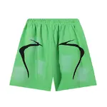 Hellstar  Shorts, Cement Print Distressed Loose Casual Shorts for Men and Women