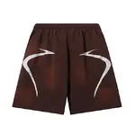 Hellstar  Shorts, Cement Print Distressed Loose Casual Shorts for Men and Women