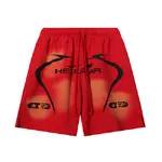 Hellstar  Shorts, Cement Print Distressed Loose Casual Shorts for Men and Women