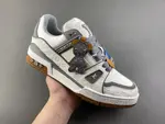Louis Vuitton LV trainer, white-grey-brown