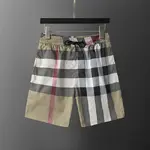 BUR*BERRY 2025 New Classic Plaid Print Beach Shorts