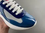 Prada America, royal blue and greyish white