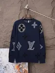 LV Intarsia Crew-Neck Wool Sweater