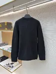 LOUIS VUITTON Jacquard Logo Knit Wool Cardigan