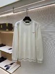 LOUIS VUITTON Letter Embroidery Color Block Striped Wool Knit Sweater