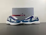 Prada America, royal blue and greyish white