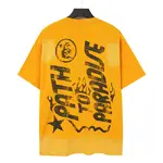 Hellstar Trendy Brand Pure Cotton T-Shirt Fabric: 32-count 250g washed combed double yarn pure cotton