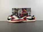 Travis Scott x Air Jordan 1 Low (White/Black/Red/Yellow) - Reverse Swoosh Low  DM7866-600