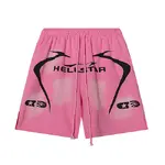 Hellstar  Shorts, Cement Print Distressed Loose Casual Shorts for Men and Women