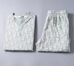 DI*OR  Spring/Summer New Two-Tone Jacquard Crew Neck Short Suit