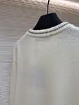 LOUIS VUITTON Letter Embroidery Color Block Striped Wool Knit Sweater