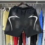 Hellstar  Shorts, Cement Print Distressed Loose Casual Shorts for Men and Women