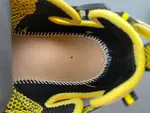 Off-White 24 Three-Arrow Hiking Platform Chunky Shoes in Yellow, Blue, Black, and Orange