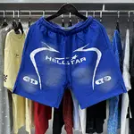 Hellstar  Shorts, Cement Print Distressed Loose Casual Shorts for Men and Women