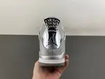 Air Jordan 4 Retro Diamond Silver Electroplated Colorway, Style Code FQ8138-092