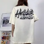 Hellstar Studios Heaven Sounds Like Short Sleeve Tee Shirt Cream Unisex