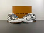Louis Vuitton LV trainer, white-grey-brown