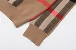 Burberry check wool blend crew neck knit sweater