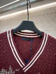 LOUIS VUITTON Letter Embroidery Floral Beaded Sequin Jacquard Knit Vest