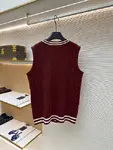 LOUIS VUITTON Letter Embroidery Floral Beaded Sequin Jacquard Knit Vest