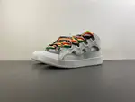 Lanvin White and gray rainbow stripes