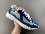 Prada America, royal blue and greyish white