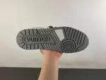 Louis Vuitton LV trainer, beige-grey, reflective LV collaboration.