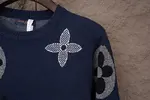 LV Intarsia Crew-Neck Wool Sweater