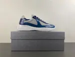 Prada America, royal blue and greyish white