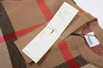 Burberry check wool blend crew neck knit sweater