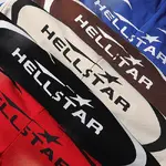 Hellstar  Shorts, Cement Print Distressed Loose Casual Shorts for Men and Women