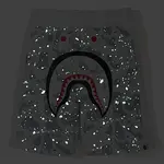 BAPE streetwear brand shark head glow-in-the-dark shorts with side paneling