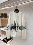 LOUIS VUITTON Ski Collection Patterned Single-Breasted Cardigan V-Neck Knit Sweater