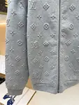 LOUIS VUITTON stand-up collar letter embossed jacket
