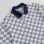 Classic All-Over Print White Polo Shirt