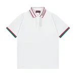 Two-Tone Stripes Polo T Shirt