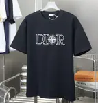 Casual Style Letter Embroidered T-shirt