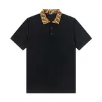 Full Print On Neckline Polo Shirt