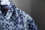Blue All-Over Gradient Print T Shirt