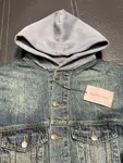 Balenciaga hooded denim jacket