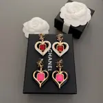 Chanel Heart Stud Earrings