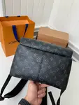 L*V Men's DISCOVERY Black Flower Backpack M43186 Top Quality Size: 30 * 40 * 20cm
